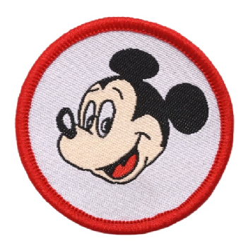 Mickey Mouse 'Mickey Head  Round' Embroidered Patch — Little Patch Co